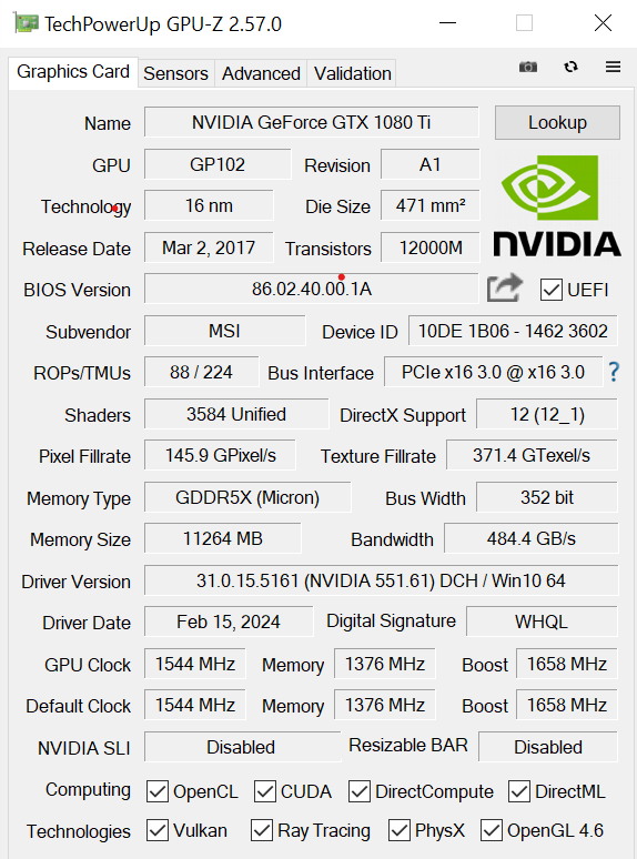 GTX1080Ti